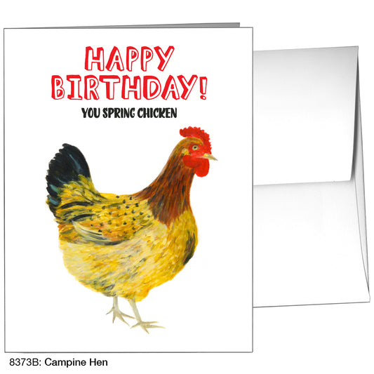 Campine Hen, Greeting Card (8373B)