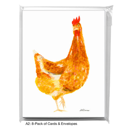 Golden Hen, Greeting Card (8374), A2 8-Pack, printedcanvas.com