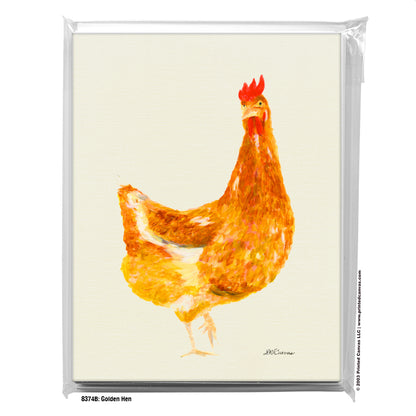 Golden Hen, Greeting Card (#8374B)