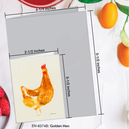 Golden Hen, Greeting Card (#8374B)