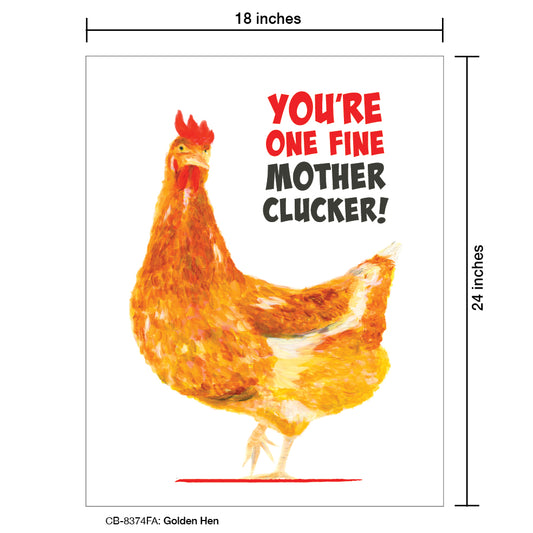 Golden Hen, Card Board (8374FA)