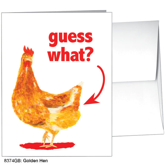 Golden Hen, Greeting Card (8374GB)