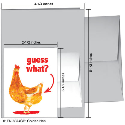 Golden Hen, Greeting Card (8374GB)