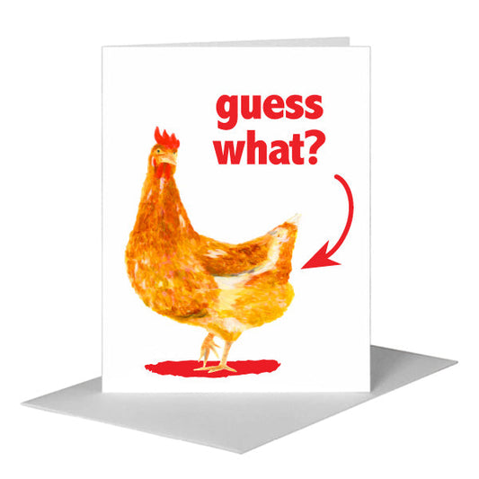 Golden Hen, Greeting Card (#8374GB) A2 Card Front, www.printedcanvas.com