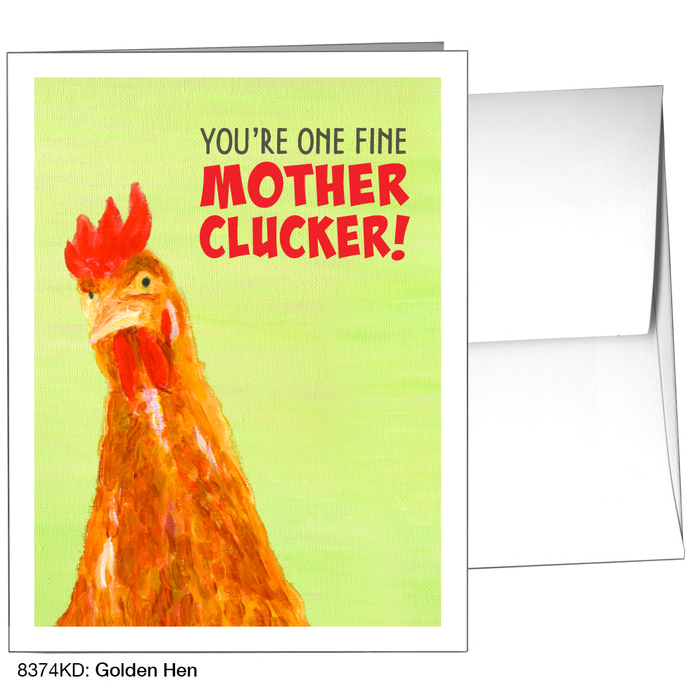 Golden Hen, Greeting Card (8374KD)