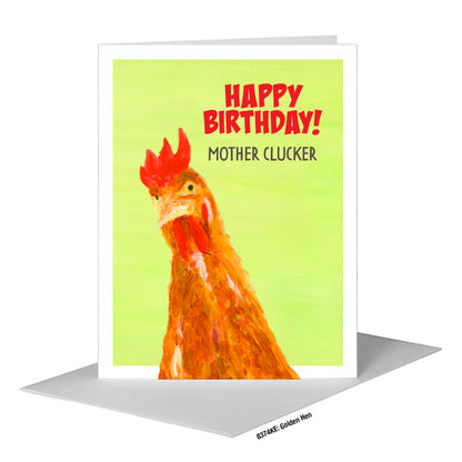 Golden Hen, Greeting Card (#8374KE)