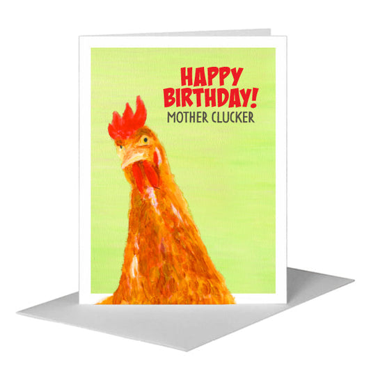 Golden Hen, Greeting Card (#8374KE) A2 Card Front, www.printedcanvas.com