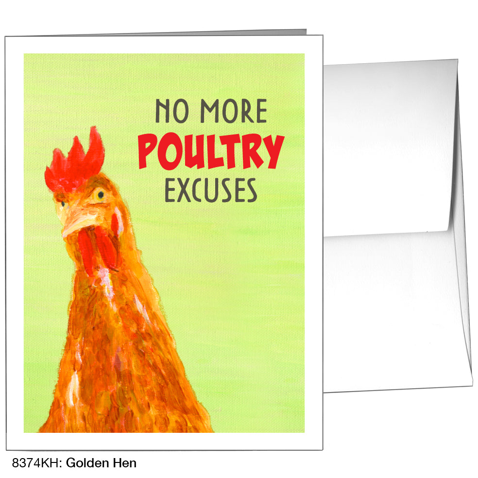 Golden Hen, Greeting Card (8374KH)