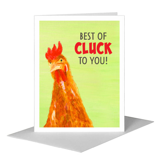 Golden Hen, Greeting Card (#8374KJ) A2 Card Front, www.printedcanvas.com