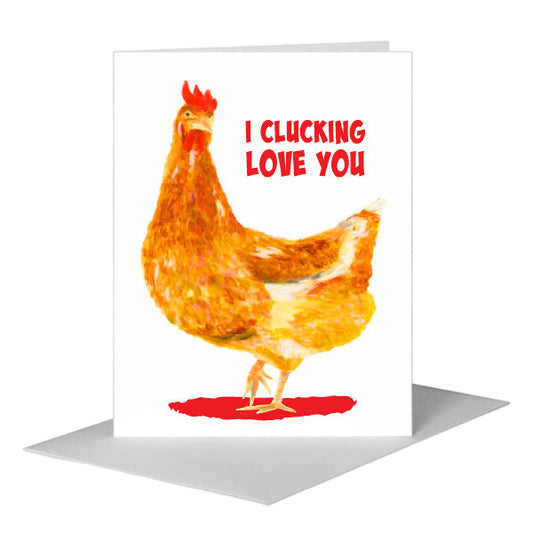 Golden Hen, Greeting Card (#8374N) A2 Card Front, www.printedcanvas.com
