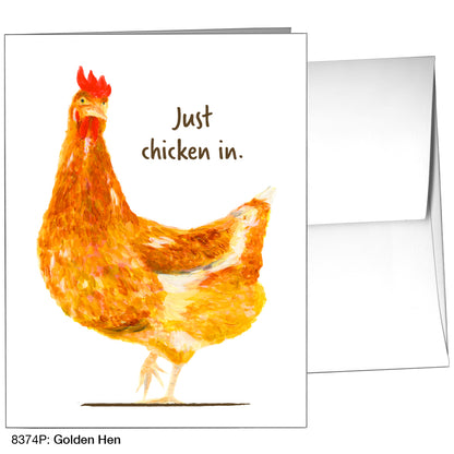 Golden Hen, Greeting Card (8374P)