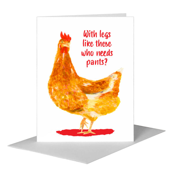 Golden Hen, Greeting Card (#8374Q) A2 Card Front, www.printedcanvas.com