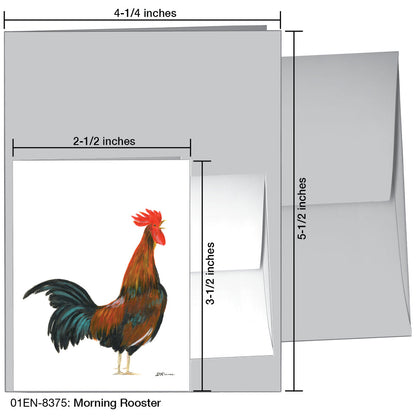 Morning Rooster, Greeting Card (8375), Enclosure, printedcanvas.com
