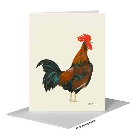 Morning Rooster, Greeting Card (#8375A)