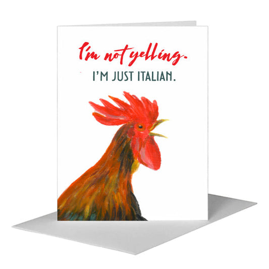 Morning Rooster, Greeting Card (#8375CA) A2 Card Front, www.printedcanvas.com