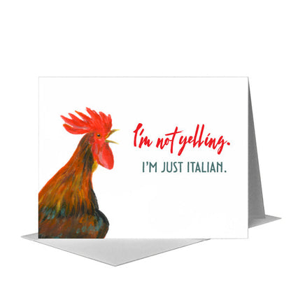 Morning Rooster, Greeting Card (#8375C) A2 Card Front, www.printedcanvas.com