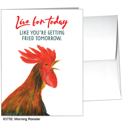 Morning Rooster, Greeting Card (8375E), A2 Card, printedcanvas.com