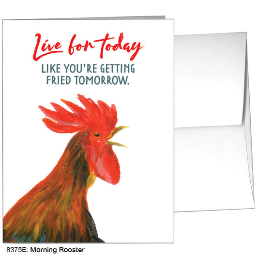 Morning Rooster, Greeting Card (8375E), A2 Card, printedcanvas.com