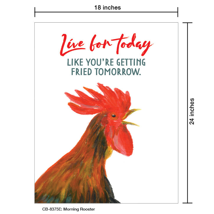 Morning Rooster, Card Board (8375E), 18'x24 PosterBoard at www.printedcanvas.com