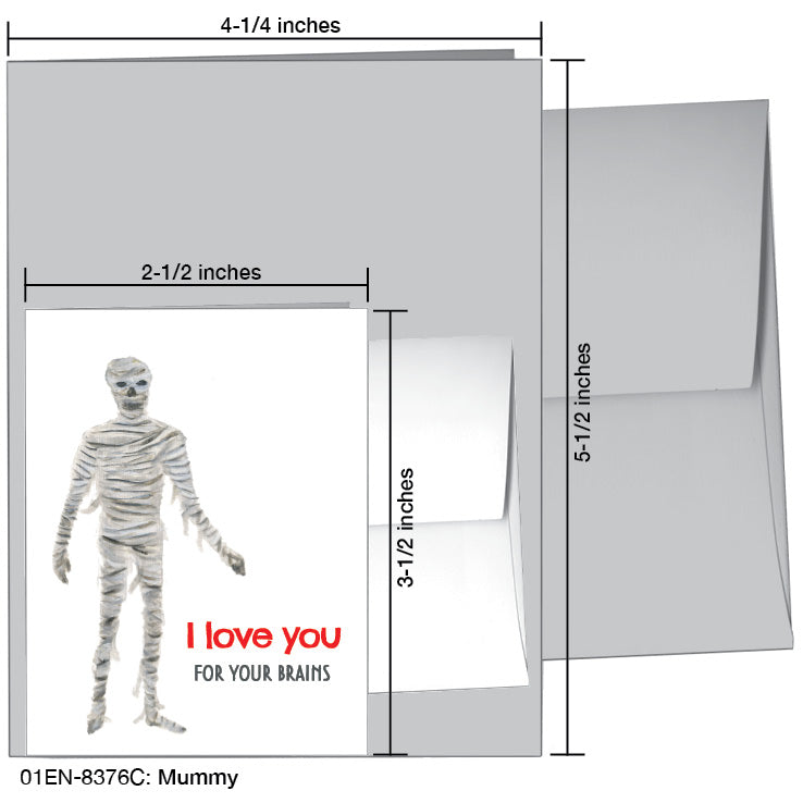 Mummy, Greeting Card (#8376C), Enclosure Card, www.printedcanvas.com