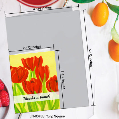 Tulip Square, Greeting Card (8378E), Enclosure Card, www.printedcanvas.com