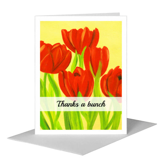 Tulip Square, Greeting Card (#8378E) A2 Card Front, www.printedcanvas.com
