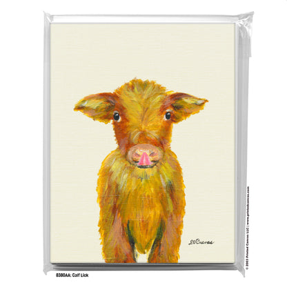 Calf Lick, Greeting Card (#8380AA)