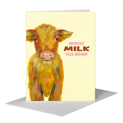 Calf Lick, Greeting Card (#8380A), A2 Card Front, www.printedcanvas.com