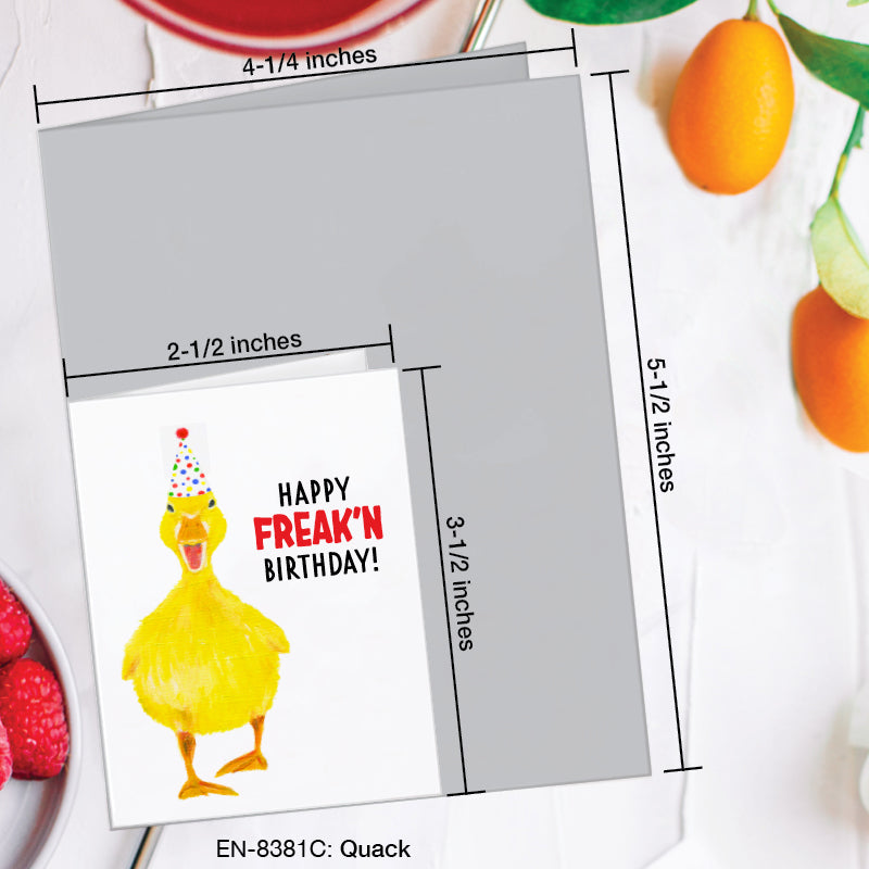 Quack, Greeting Card (8381C), Enclosure, www.printedcanvas.com