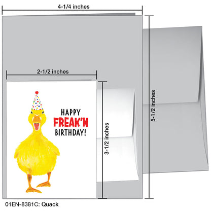 Quack, Greeting Card (8381C), Enclosure, printedcanvas.com