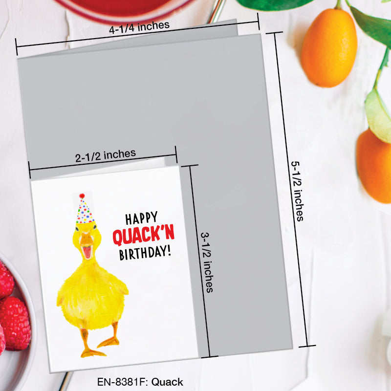 Quack, Greeting Card (8381F), Enclosure, www.printedcanvas.com