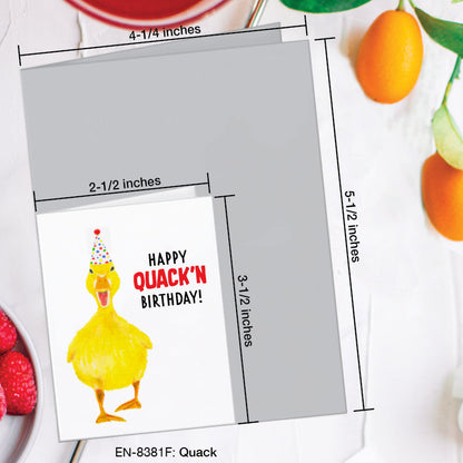 Quack, Greeting Card (8381F), Enclosure, www.printedcanvas.com
