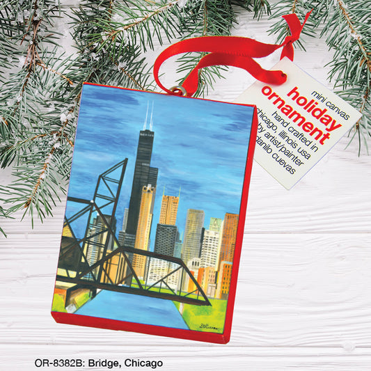 Bridge, Chicago, Ornament (OR-8382B), Front, printedcanvas.com