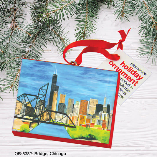 Bridge, Chicago, Ornament (OR-8382), Front, printedcanvas.com