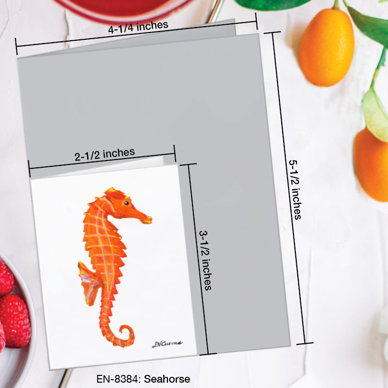Seahorse, Greeting Card (8384B), Enclosure Card, www.printedcanvas.com