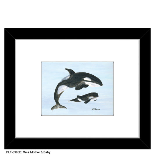 Orca Mother & Baby, Print (#8385B)