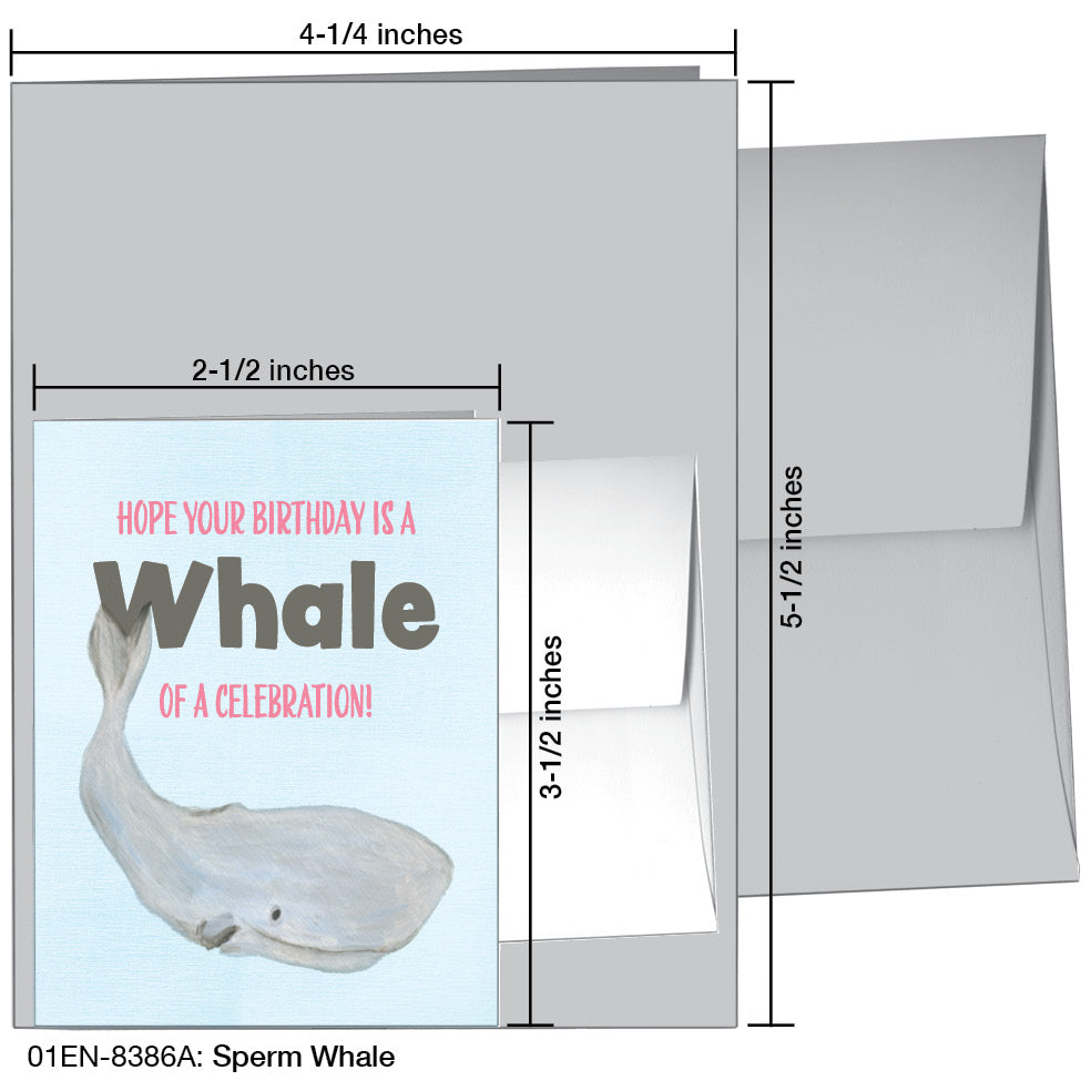 Sperm Whale, Greeting Card (8386A), Enclosure, printedcanvas.com