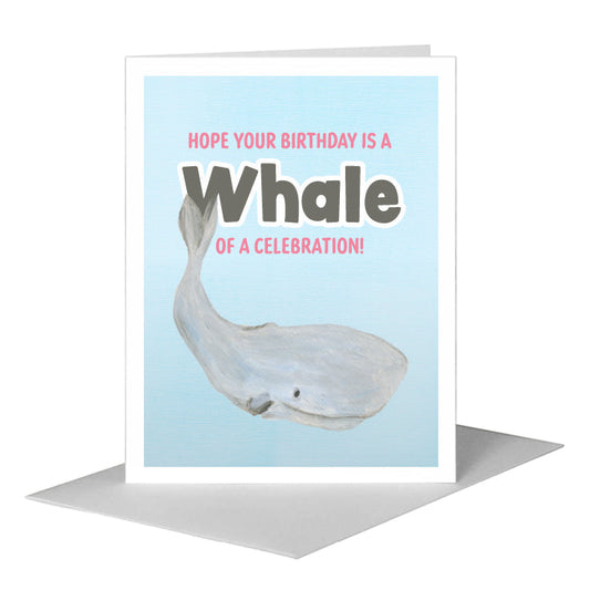 Sperm Whale, Greeting Card (#8386A) A2 Card Front, www.printedcanvas.com