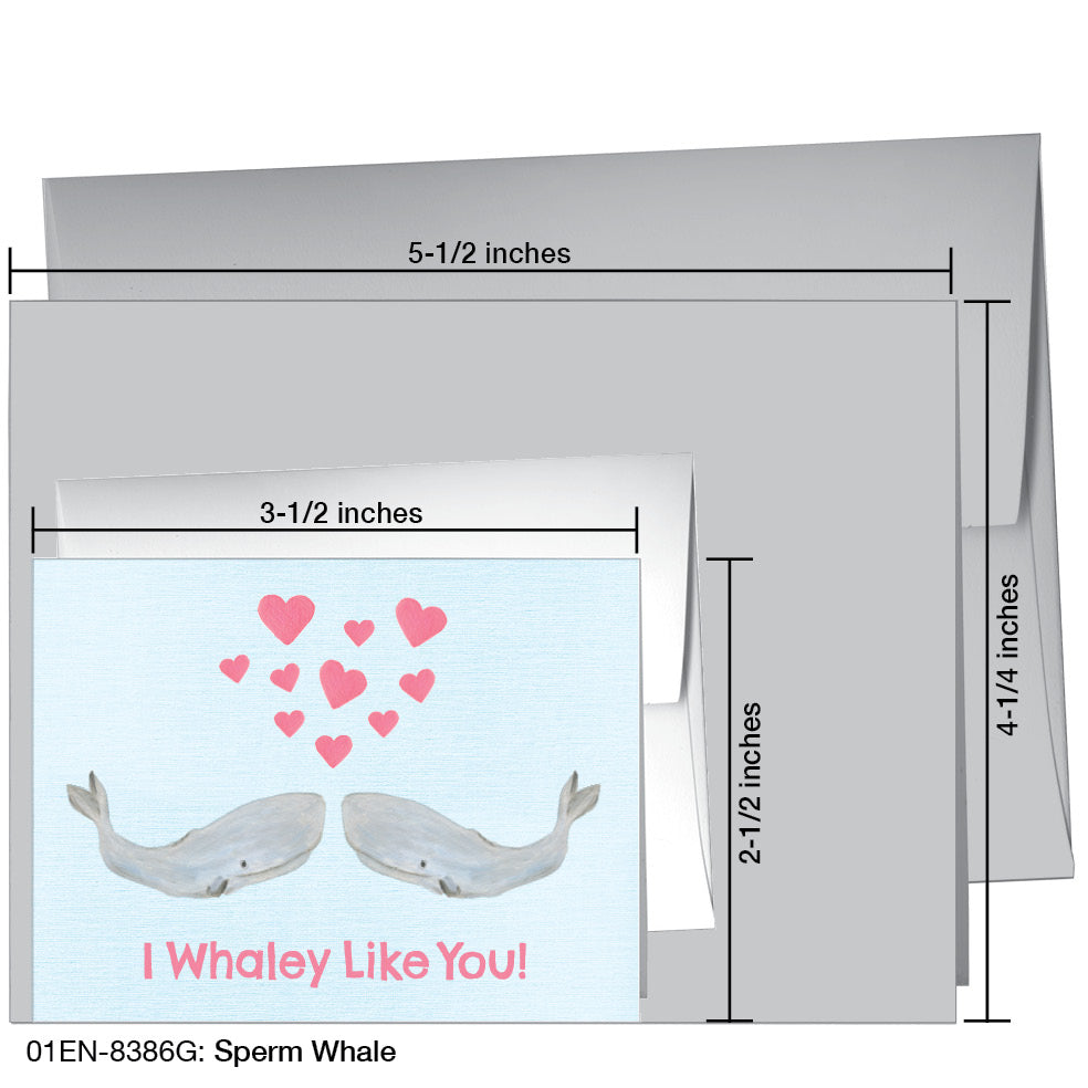 Sperm Whale, Greeting Card (8386G), Enclosure, printedcanvas.com