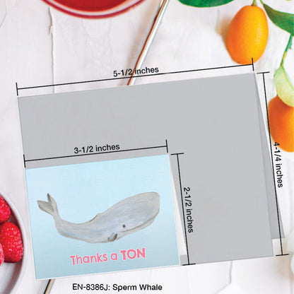 Sperm Whale, Greeting Card (#8386J)