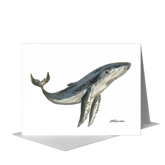 Humpback Whale, Greeting Card (#8388B) A2 Card Front, www.printedcanvas.com