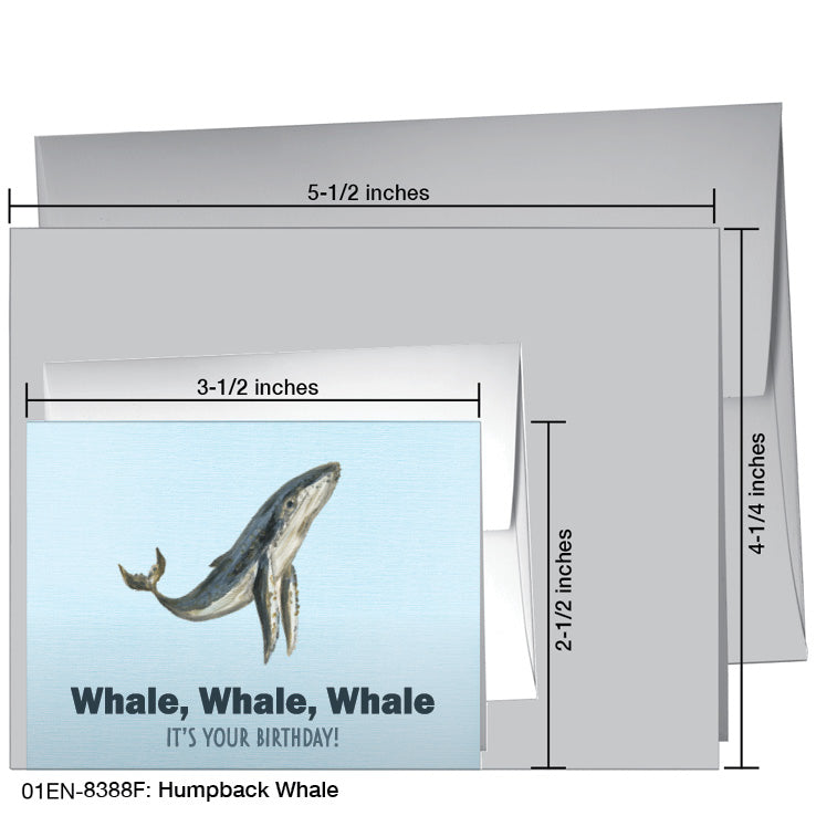Humpback Whale, Greeting Card (8388F), Enclosure Card, www.printedcanvas.com