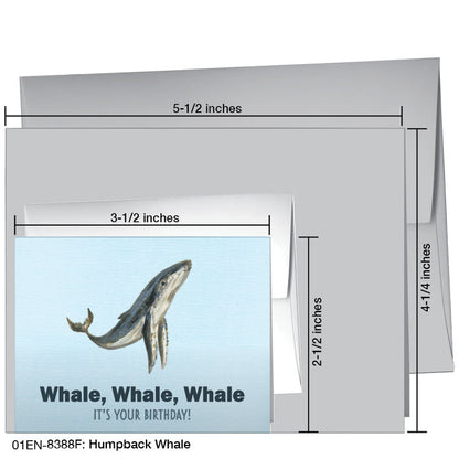 Humpback Whale, Greeting Card (8388F), Enclosure Card, www.printedcanvas.com