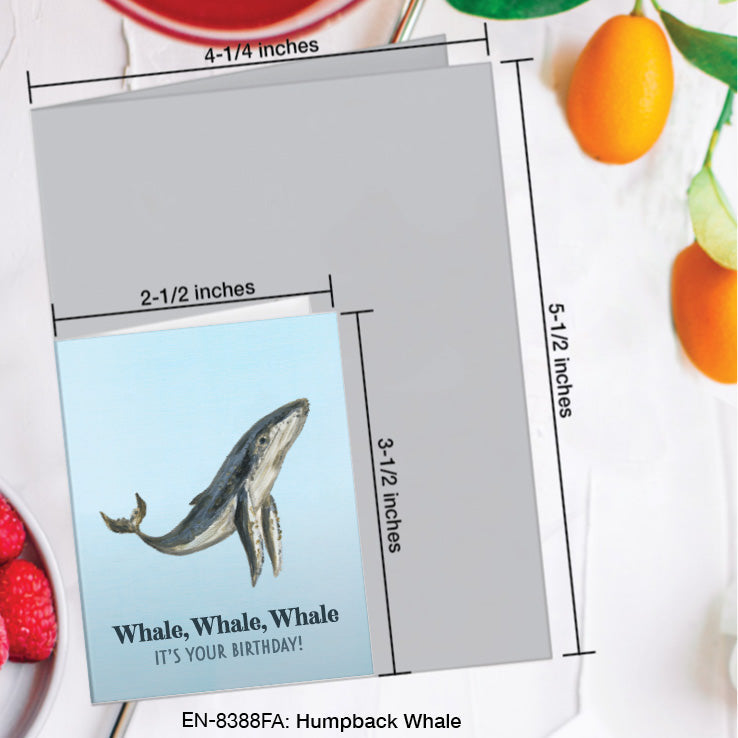 Humpback Whale, Greeting Card (#8388FA), Enclosure, www.printedcanvas.com