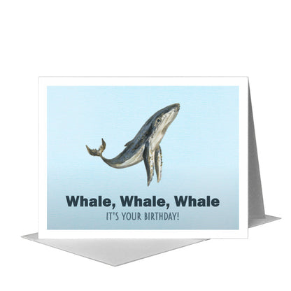 Humpback Whale, Greeting Card (#8388F), A2 Card Front, www.printedcanvas.com