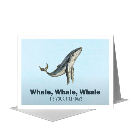 Humpback Whale, Greeting Card (#8388F) A2 Card Front, www.printedcanvas.com