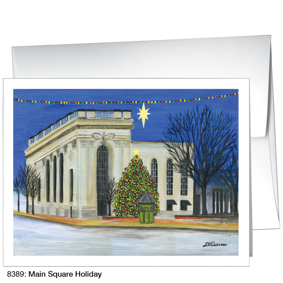 Main Square Holiday, York PA, Greeting Card (8389), A2, printedcanvas.com