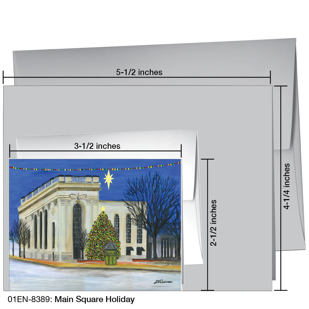 Main Square Holiday, York PA, Greeting Card (8389), Enclosure, printedcanvas.com