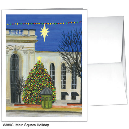 Main Square Holiday, York PA, Greeting Card (8389C), A2, printedcanvas.com