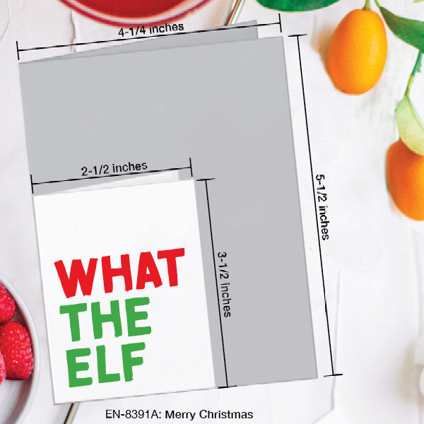 Merry Christmas, Greeting Card (8391A), Enclosure Card, www.printedcanvas.com